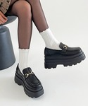 Shoes in Closet（シューズインクローゼット）の「【新色入荷ホワイト】厚底 トリプルソール ボリューム ビット ローファー 6319（ローファー・S）」