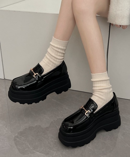 Shoes in Closet（シューズインクローゼット）の「厚底 トリプルソール ボリューム ビット ローファー 6319（ローファー・レディース・ブラック系その他/ブラック/ホワイト/ダークブラウン・LL/S/L/M）」の6枚目の写真