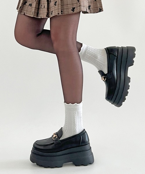 Shoes in Closet（シューズインクローゼット）の「【新色予約販売開始】軽量 厚底 トリプルソール ボリューム ビット ローファー 6319（ローファー・レディース・ブラック系その他/ブラック/ホワイト/ダークブラウン/アイボリー・LL/S/L/M）」の16枚目の写真