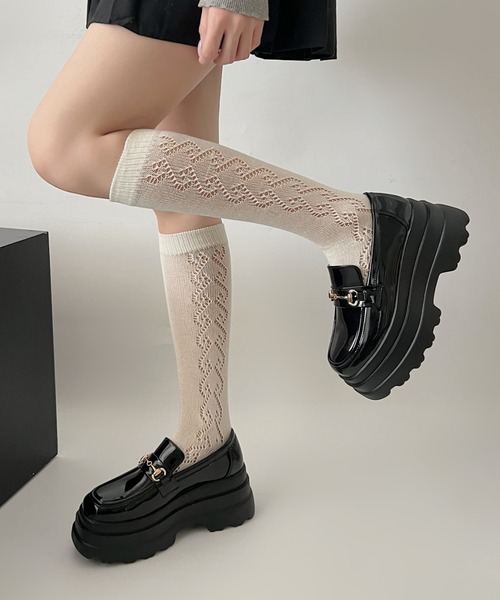 Shoes in Closet（シューズインクローゼット）の「【新色予約販売開始】軽量 厚底 トリプルソール ボリューム ビット ローファー 6319（ローファー・レディース・ブラック系その他/ブラック/ホワイト/ダークブラウン/アイボリー・LL/S/L/M）」の14枚目の写真