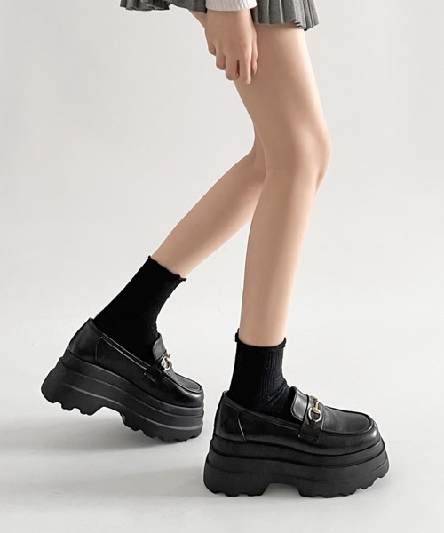 Shoes in Closet（シューズインクローゼット）の「厚底 トリプルソール ボリューム ビット ローファー 6319（ローファー・レディース・ブラック系その他/ブラック/ホワイト/ダークブラウン・LL/S/L/M）」の13枚目の写真