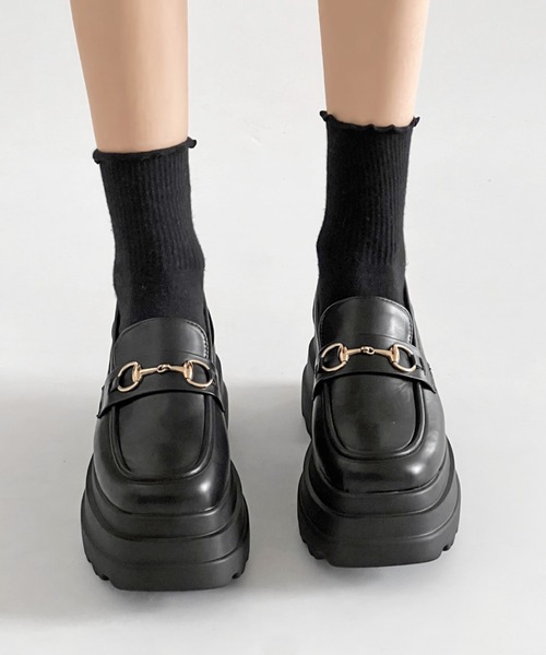 Shoes in Closet（シューズインクローゼット）の「厚底 トリプルソール ボリューム ビット ローファー 6319（ローファー・レディース・ブラック系その他/ブラック/ホワイト/ダークブラウン・LL/S/L/M）」の15枚目の写真