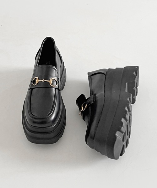 Shoes in Closet（シューズインクローゼット）の「厚底 トリプルソール ボリューム ビット ローファー 6319（ローファー・レディース・ブラック系その他/ブラック/ホワイト/ダークブラウン・LL/S/L/M）」の17枚目の写真