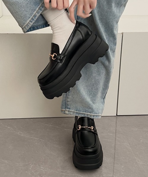 Shoes in Closet（シューズインクローゼット）の「厚底 トリプルソール ボリューム ビット ローファー 6319（ローファー・レディース・ブラック系その他/ブラック/ホワイト/ダークブラウン・LL/S/L/M）」の14枚目の写真