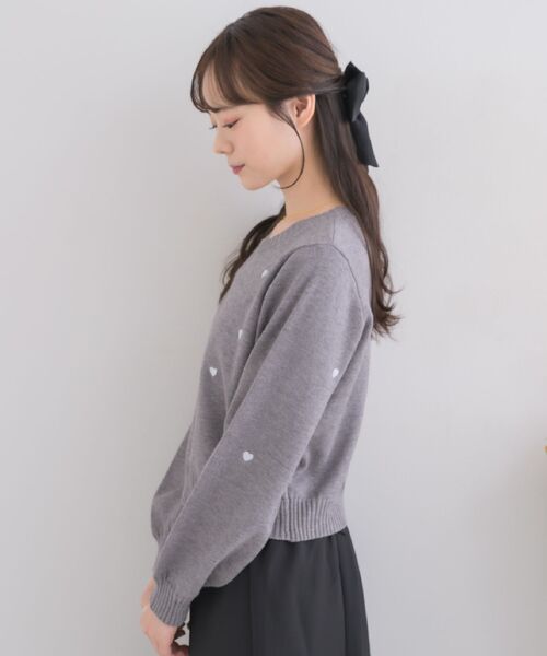 ems excite(エムズエキサイト)の「ハート刺繍NTPO(ニット/セーター・レディース・ナチュラル/ピンク/ダークグレー・FREE)」の22枚目の写真