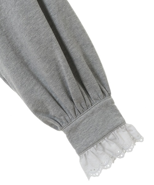 Candy Stripper（キャンディストリッパー）の「LACY LAME POLO トップス（ポロシャツ・レディース・ブラック/ライトブルー/ヘザーグレー・2）」の12枚目の写真