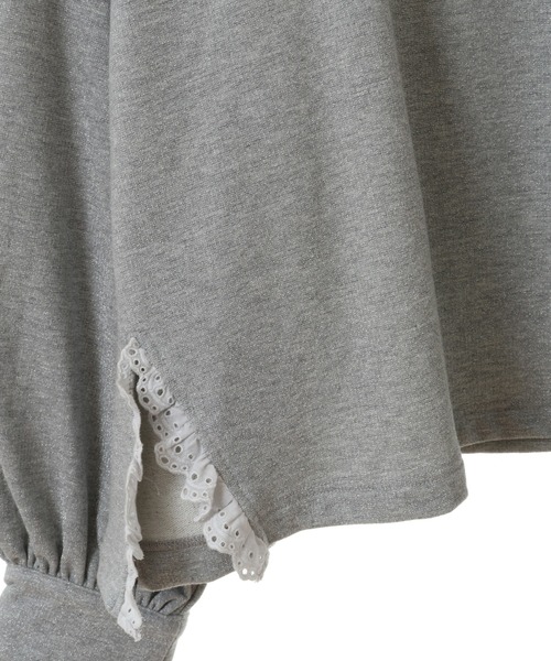 Candy Stripper（キャンディストリッパー）の「LACY LAME POLO トップス（ポロシャツ・レディース・ブラック/ライトブルー/ヘザーグレー・2）」の13枚目の写真