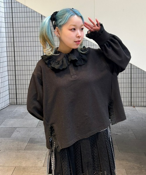 セール】LACY LAME POLO トップス（ポロシャツ）｜Candy