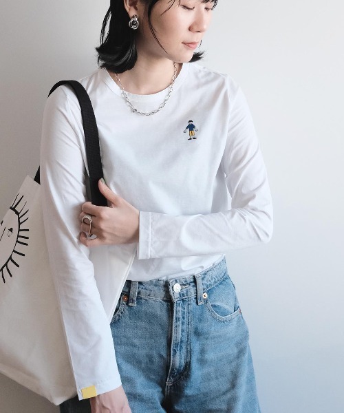 長袖Tシャツ（ロンT）ワンポイント ワッペン（Tシャツ