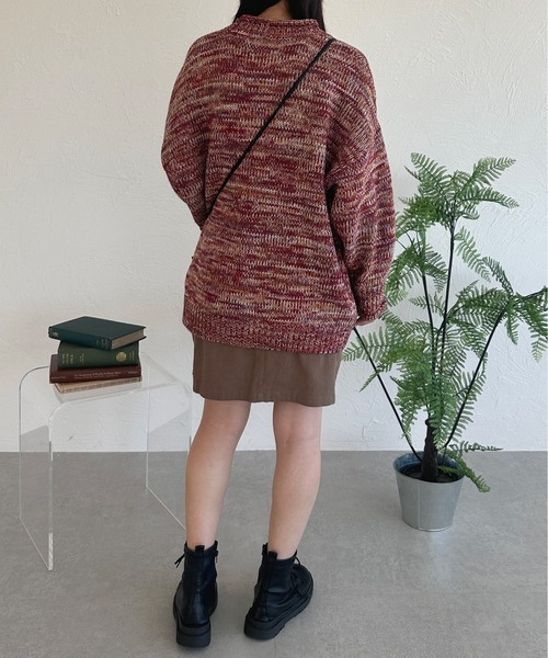 kutir（クティール）の「ミックスニットカーディガン（カーディガン/ボレロ・レディース・レッド/ブルー/グリーン・FREE）」の21枚目の写真