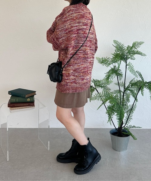 kutir（クティール）の「ミックスニットカーディガン（カーディガン/ボレロ・レディース・レッド/ブルー/グリーン・FREE）」の20枚目の写真