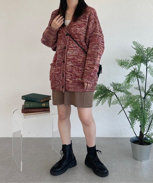 kutir（クティール）の「ミックスニットカーディガン（カーディガン/ボレロ・レディース・レッド/ブルー/グリーン・FREE）」の19枚目の写真