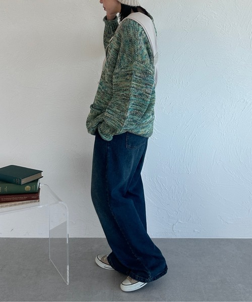 kutir（クティール）の「ミックスニットカーディガン（カーディガン/ボレロ・レディース・レッド/ブルー/グリーン・FREE）」の15枚目の写真