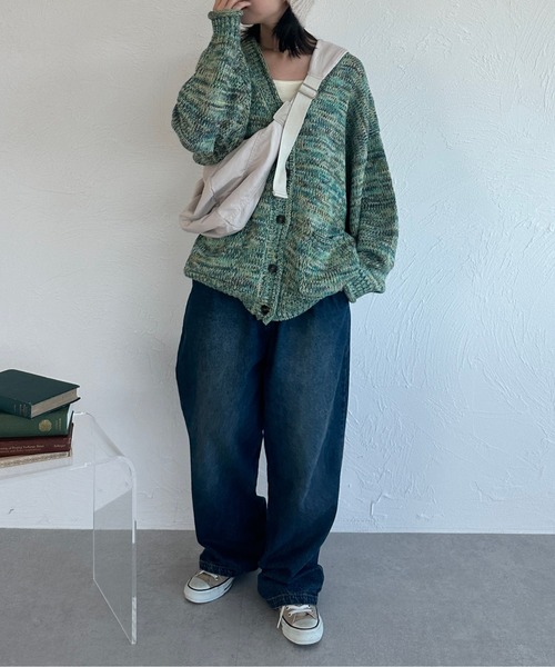 kutir（クティール）の「ミックスニットカーディガン（カーディガン/ボレロ・レディース・レッド/ブルー/グリーン・FREE）」の14枚目の写真