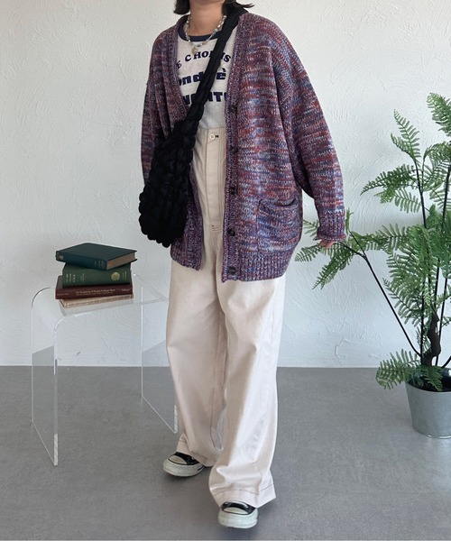 kutir（クティール）の「ミックスニットカーディガン（カーディガン/ボレロ・レディース・レッド/ブルー/グリーン・FREE）」の6枚目の写真