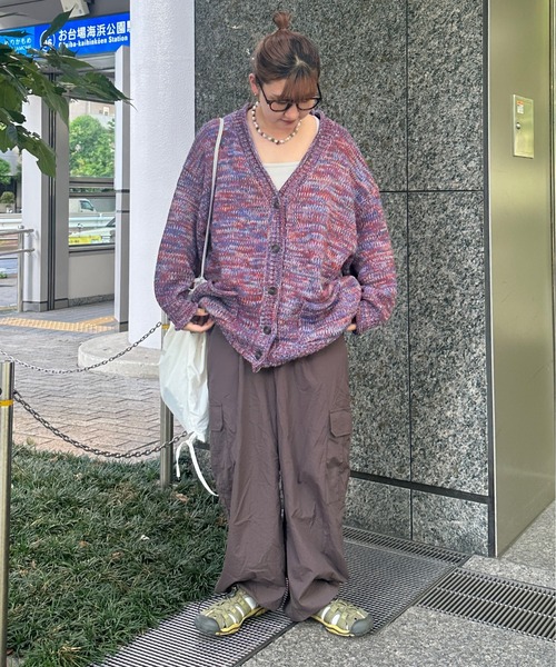 kutir（クティール）の「ミックスニットカーディガン（カーディガン/ボレロ・レディース・レッド/ブルー/グリーン・FREE）」の9枚目の写真