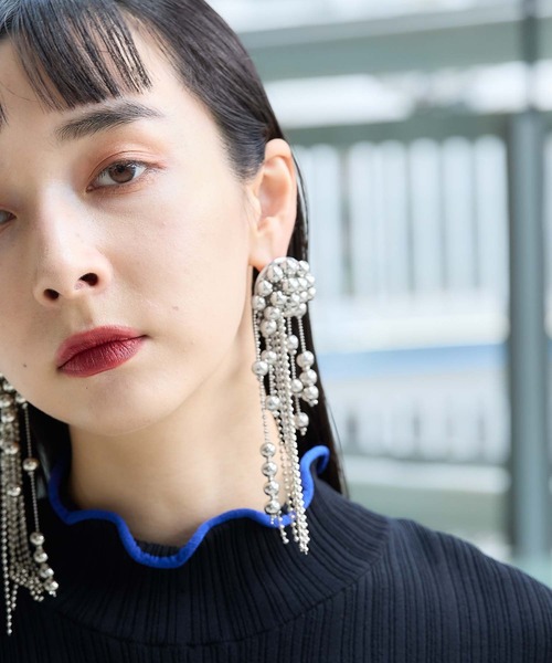 HARE（ハレ）の「ボリュームデザインピアス(HARE)（ピアス（両耳用）・レディース・シルバー・FREE）」の3枚目の写真