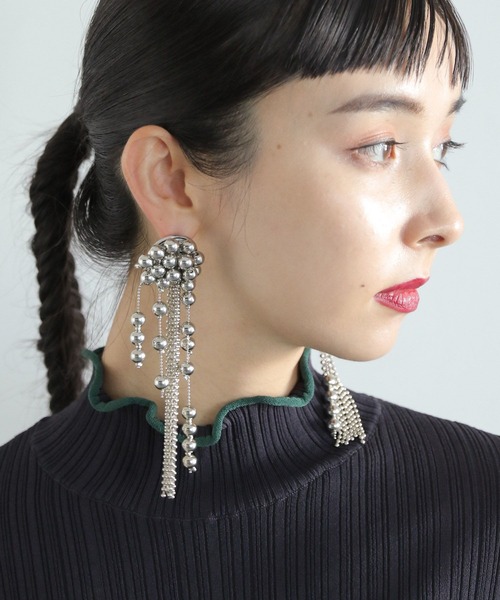 HARE（ハレ）の「ボリュームデザインピアス(HARE)（ピアス（両耳用）・レディース・シルバー・FREE）」の6枚目の写真