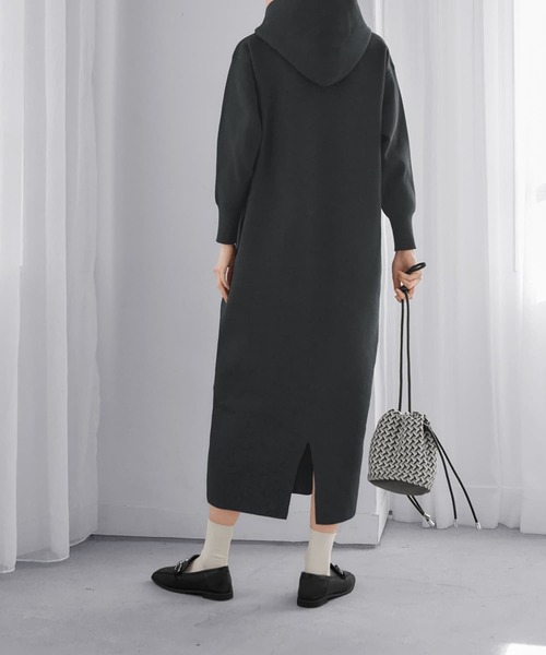 STYLE DELI（スタイルデリ）の「ニットパーカーワンピースC