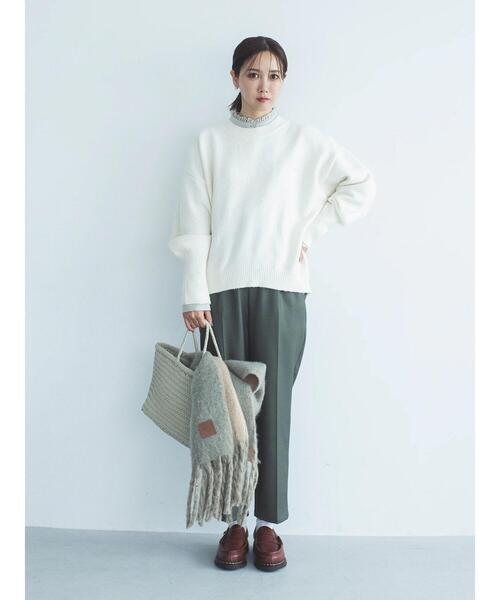 Samansa Mos2 blue（サマンサモスモスブルー）の「【Rina×blue】ニットプルオーバー（ニット/セーター・レディース・キナリ/チャコールグレー/サックスブルー/モカ・F）」の9枚目の写真