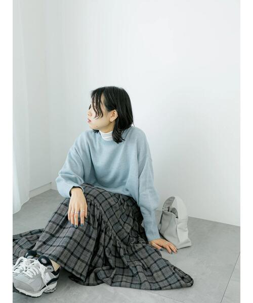 Samansa Mos2 blue（サマンサモスモスブルー）の「【Rina×blue】ニット