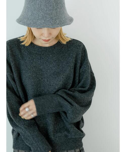 Samansa Mos2 blue（サマンサモスモスブルー）の「【Rina×blue】ニットプルオーバー（ニット/セーター・レディース・キナリ/チャコールグレー/サックスブルー/モカ・F）」の15枚目の写真