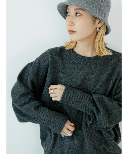 Samansa Mos2 blue（サマンサモスモスブルー）の「【Rina×blue】ニットプルオーバー（ニット/セーター・レディース・キナリ/チャコールグレー/サックスブルー/モカ・F）」の16枚目の写真