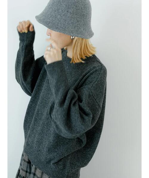 Samansa Mos2 blue（サマンサモスモスブルー）の「【Rina×blue】ニットプルオーバー（ニット/セーター・レディース・キナリ/チャコールグレー/サックスブルー/モカ・F）」の18枚目の写真