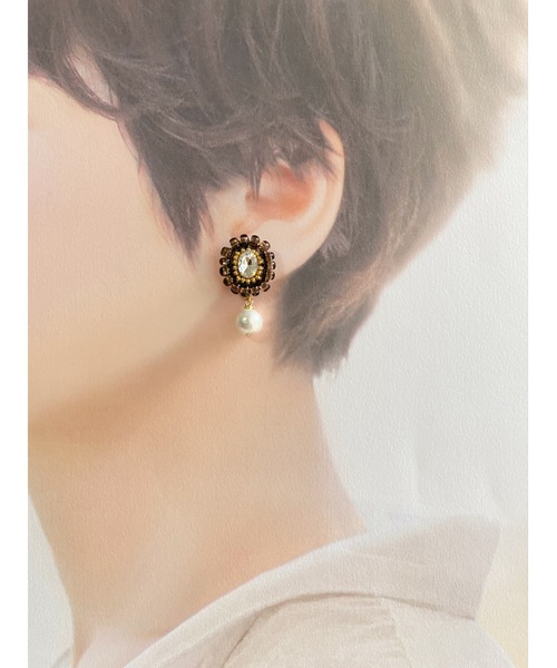 HUI 花モチーフ ピアス(両耳用) 花びらモチーフ ピアス(両耳用) セール】＜CITEN＞フラワー