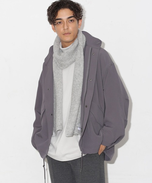 NANO universe（ナノユニバース）の「【WEB限定】モヘヤライクワイドストール（ストール/ショール・メンズ・イエロー/ブラウン系その他3/オレンジ/ブラック/ホワイト/パープル系その他2/グリーン/グレー・FREE）」の4枚目の写真