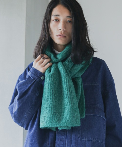 NANO universe（ナノユニバース）の「【WEB限定】モヘヤライクワイドストール（ストール/ショール・メンズ・イエロー/ブラウン系その他3/オレンジ/ブラック/ホワイト/パープル系その他2/グリーン/グレー・FREE）」の5枚目の写真