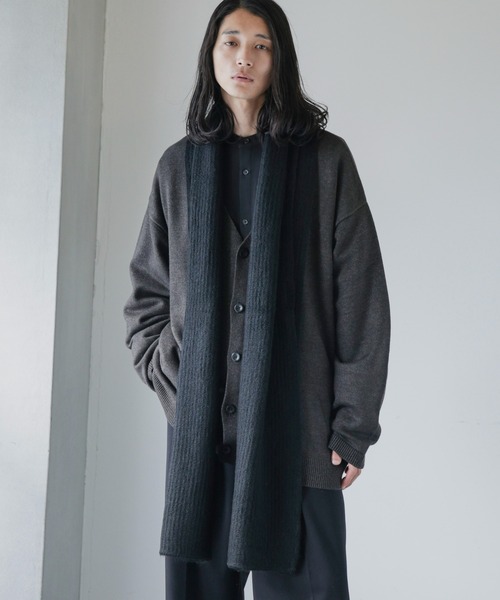 NANO universe（ナノユニバース）の「【WEB限定】モヘヤライクワイドストール（ストール/ショール・メンズ・イエロー/ブラウン系その他3/オレンジ/ブラック/ホワイト/パープル系その他2/グリーン/グレー・FREE）」の3枚目の写真