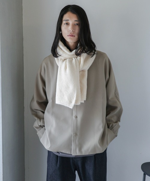 NANO universe（ナノユニバース）の「【WEB限定】モヘヤライクワイドストール（ストール/ショール・メンズ・イエロー/ブラウン系その他3/オレンジ/ブラック/ホワイト/パープル系その他2/グリーン/グレー・FREE）」の11枚目の写真