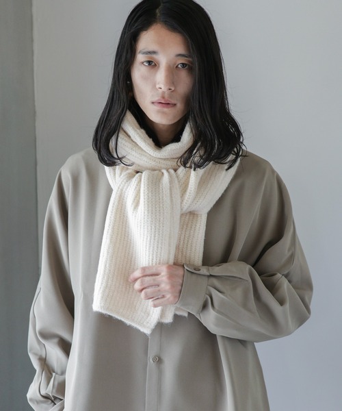 NANO universe（ナノユニバース）の「【WEB限定】モヘヤライクワイドストール（ストール/ショール・メンズ・イエロー/ブラウン系その他3/オレンジ/ブラック/ホワイト/パープル系その他2/グリーン/グレー・FREE）」の12枚目の写真