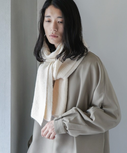 NANO universe（ナノユニバース）の「【WEB限定】モヘヤライクワイドストール（ストール/ショール・メンズ・イエロー/ブラウン系その他3/オレンジ/ブラック/ホワイト/パープル系その他2/グリーン/グレー・FREE）」の13枚目の写真