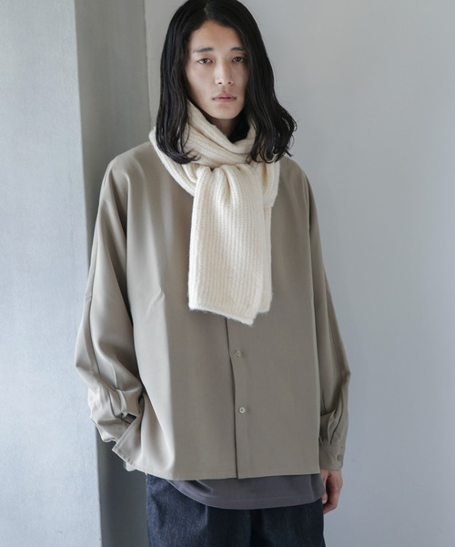 NANO universe（ナノユニバース）の「【WEB限定】モヘヤライクワイドストール（ストール/ショール・メンズ・イエロー/ブラウン系その他3/オレンジ/ブラック/ホワイト/パープル系その他2/グリーン/グレー・FREE）」の14枚目の写真