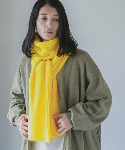 NANO universe（ナノユニバース）の「【WEB限定】モヘヤライクワイドストール（ストール/ショール・メンズ・イエロー/ブラウン系その他3/オレンジ/ブラック/ホワイト/パープル系その他2/グリーン/グレー・FREE）」の15枚目の写真