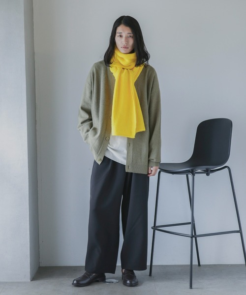 NANO universe（ナノユニバース）の「【WEB限定】モヘヤライクワイドストール（ストール/ショール・メンズ・イエロー/ブラウン系その他3/オレンジ/ブラック/ホワイト/パープル系その他2/グリーン/グレー・FREE）」の16枚目の写真