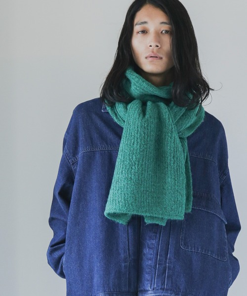 NANO universe（ナノユニバース）の「【WEB限定】モヘヤライクワイドストール（ストール/ショール・メンズ・イエロー/ブラウン系その他3/オレンジ/ブラック/ホワイト/パープル系その他2/グリーン/グレー・FREE）」の17枚目の写真