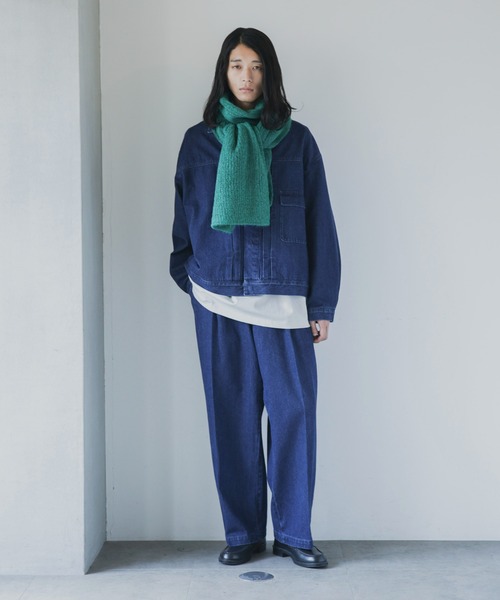 NANO universe（ナノユニバース）の「【WEB限定】モヘヤライクワイドストール（ストール/ショール・メンズ・イエロー/ブラウン系その他3/オレンジ/ブラック/ホワイト/パープル系その他2/グリーン/グレー・FREE）」の19枚目の写真