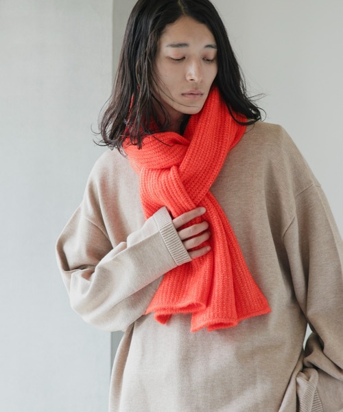 NANO universe（ナノユニバース）の「【WEB限定】モヘヤライクワイドストール（ストール/ショール・メンズ・イエロー/ブラウン系その他3/オレンジ/ブラック/ホワイト/パープル系その他2/グリーン/グレー・FREE）」の21枚目の写真