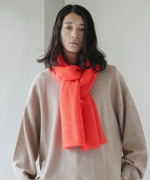 NANO universe（ナノユニバース）の「【WEB限定】モヘヤライクワイドストール（ストール/ショール・メンズ・イエロー/ブラウン系その他3/オレンジ/ブラック/ホワイト/パープル系その他2/グリーン/グレー・FREE）」の22枚目の写真