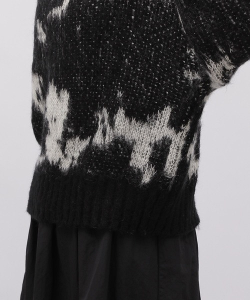 LAKOLE（ラコレ）の「ジャカードニットプルオーバー / 987997（ニット/セーター・レディース・ライトグレー系/ブラック×ホワイト/ホワイト系9・SMALL/MEDIUM）」の9枚目の写真