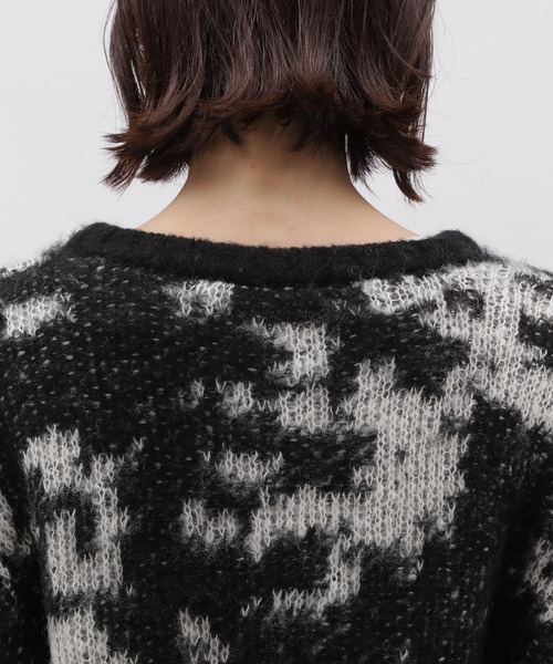 LAKOLE（ラコレ）の「ジャカードニットプルオーバー / 987997（ニット/セーター・レディース・ライトグレー系/ブラック×ホワイト/ホワイト系9・SMALL/MEDIUM）」の10枚目の写真