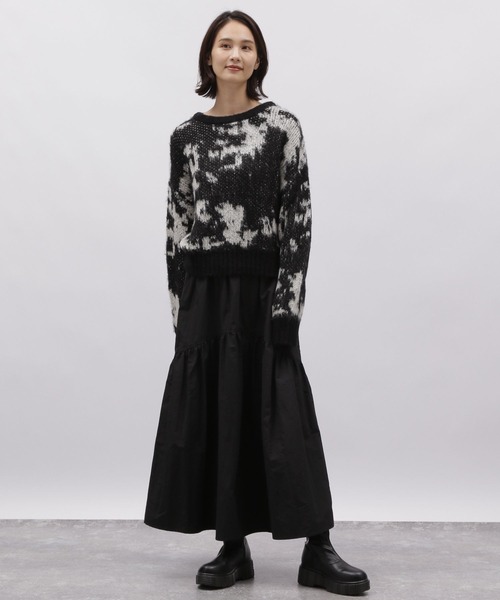 LAKOLE（ラコレ）の「ジャカードニットプルオーバー / 987997（ニット/セーター・レディース・ライトグレー系/ブラック×ホワイト/ホワイト系9・SMALL/MEDIUM）」の14枚目の写真