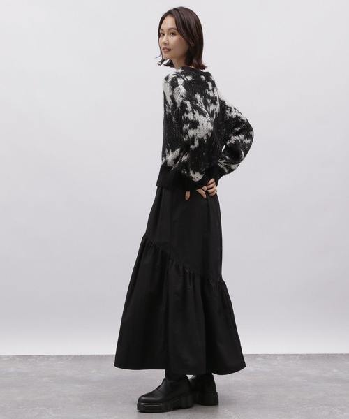 LAKOLE（ラコレ）の「ジャカードニットプルオーバー / 987997（ニット/セーター・レディース・ライトグレー系/ブラック×ホワイト/ホワイト系9・SMALL/MEDIUM）」の15枚目の写真