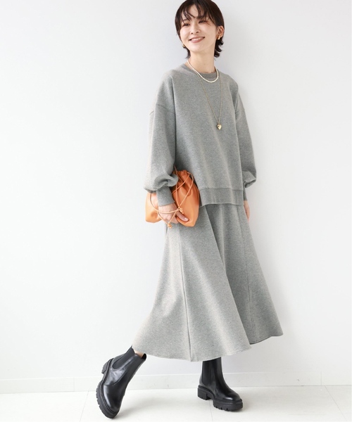 JOURNAL STANDARD relume（ジャーナルスタンダード　レリューム）の「《追加2》CTダンボールトラペーズスカート（スカート・レディース・グレー/ブラック・FREE）」の8枚目の写真