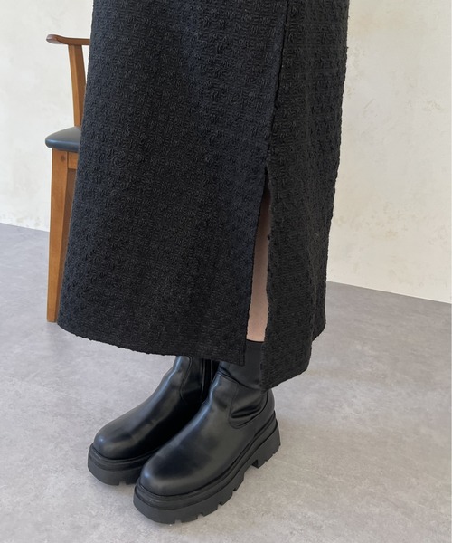 prose verse（プロズヴェール）の「パールキーネックツイードジャンスカ（ジャンパースカート・レディース・ブラック・ﾌﾘ-）」の16枚目の写真