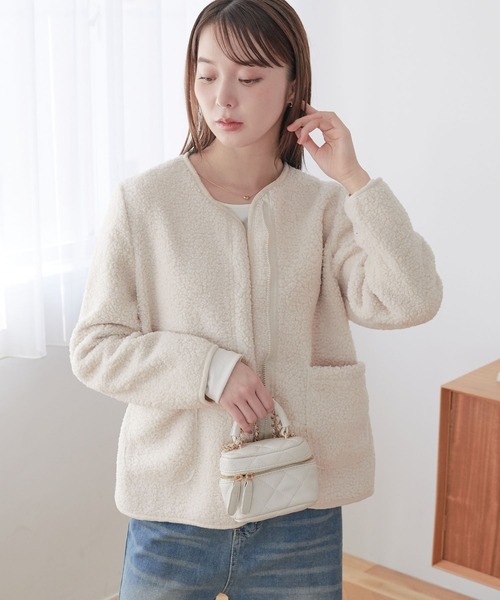 ECRIRE（エクリール）の「ボアジャケット（その他アウター・レディース・ブラウン/モカ/アイボリー・M）」の5枚目の写真