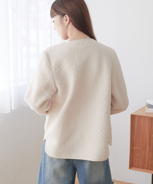 ECRIRE（エクリール）の「ボアジャケット（その他アウター・レディース・ブラウン/モカ/アイボリー・M）」の8枚目の写真